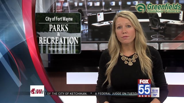 Intro screen for a video highlighting Kreager Park Newscast