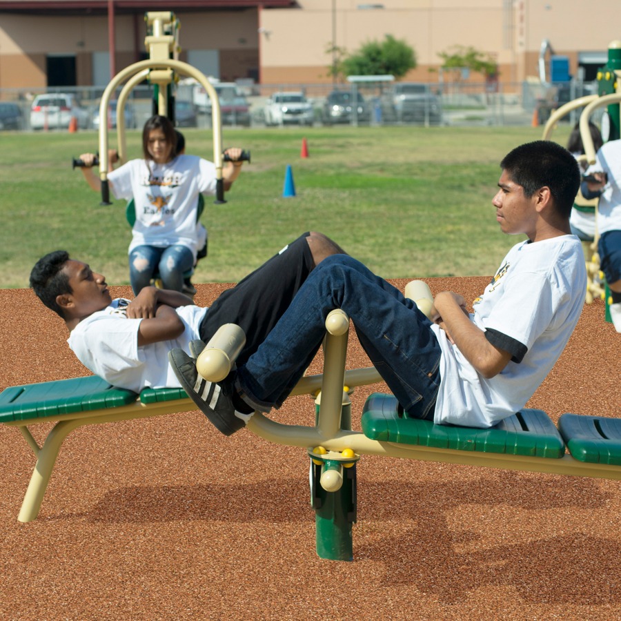 2-Person Incline Sit-Up Benches Studio Image