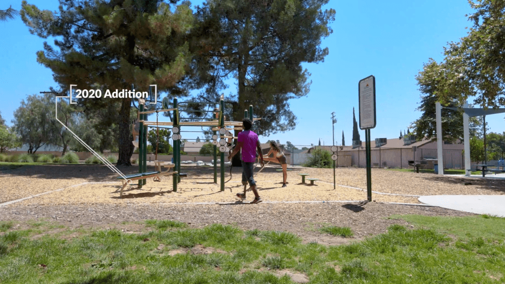 Functional Fitness Rig at Veterans Memorial Park, which was a 2020 addition