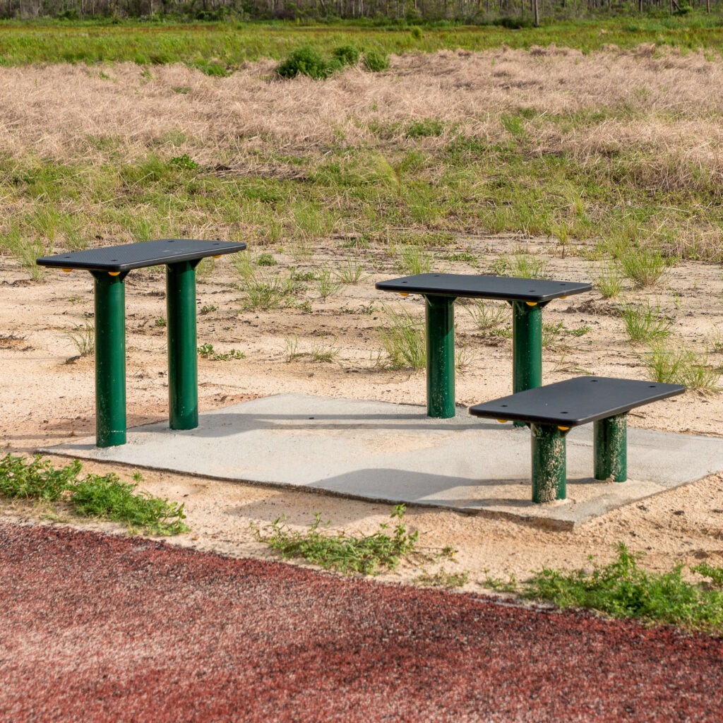 Plyometric Steps (Set of 3) along a fitness trail in a field