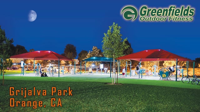 Intro screen for a video highlighting Grijalva Park in Orange, CA