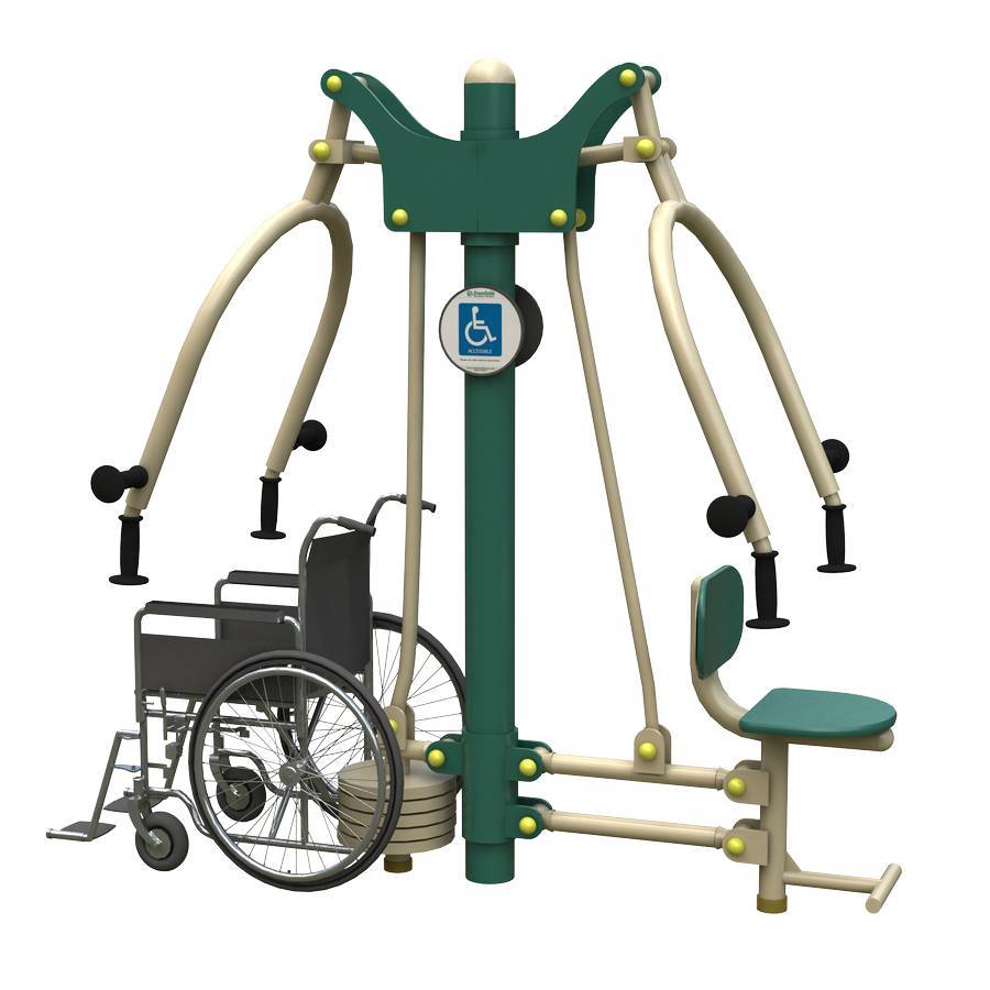 2-Person Accessible Chest Press Render