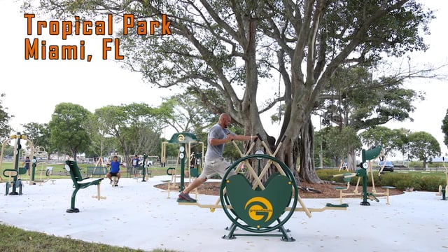 Intro screen for a video highlighting Tropical Park in Miami, FL